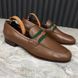Ha Ha Ha Interlocking G Loafers Brown Leather