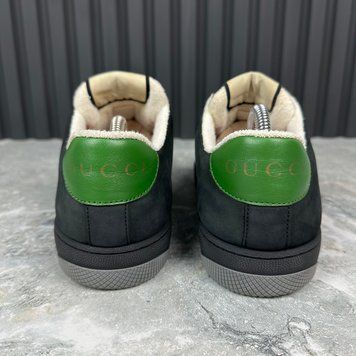 Screener GG Trainer Sneakers Black Leather