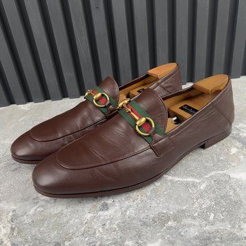 Jordaan Horsebit Web Loafers Brown Leather