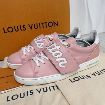Frontrow Logo Strap Sneakers Pink Leather