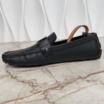 Monte Carlo Moccasins Black Leather