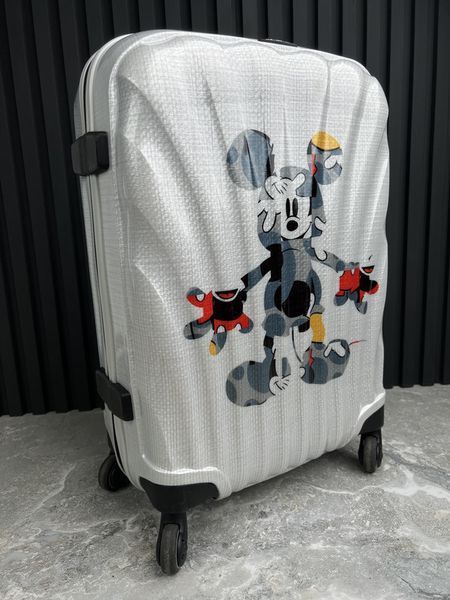Cosmoline Disney Limited Edition Mickey Mouse Luggage Trolley 4-wheels Curv Spinner 55/21