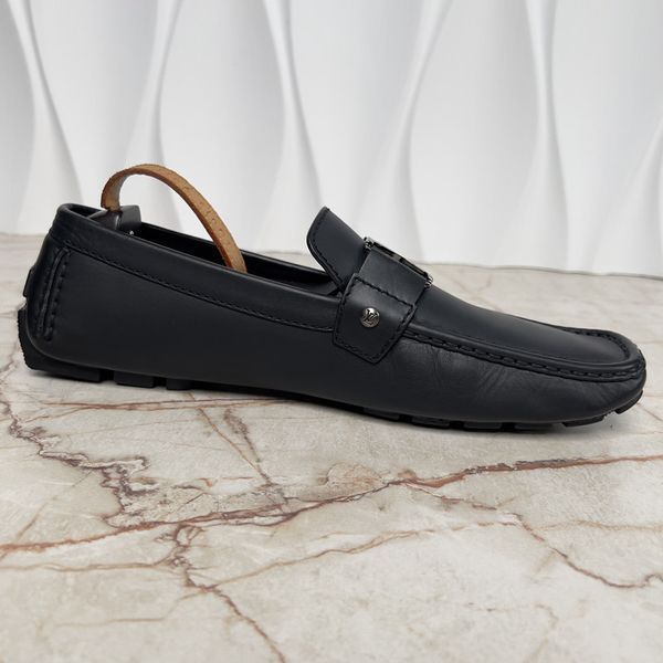 Monte Carlo Moccasins Black Leather
