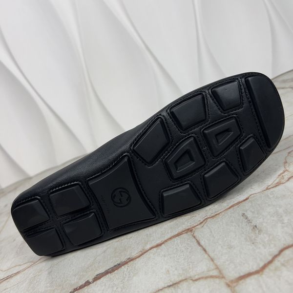 Marmont GG Web Driving Moccasin Black Leather