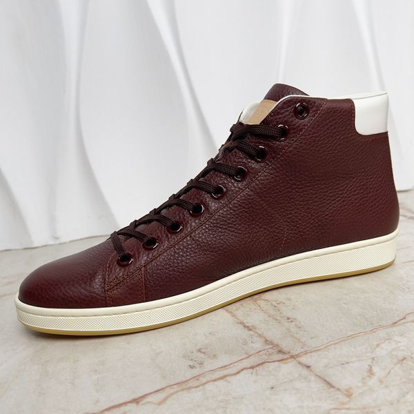 Surfside Logo Sneakers Graine Brown Leather