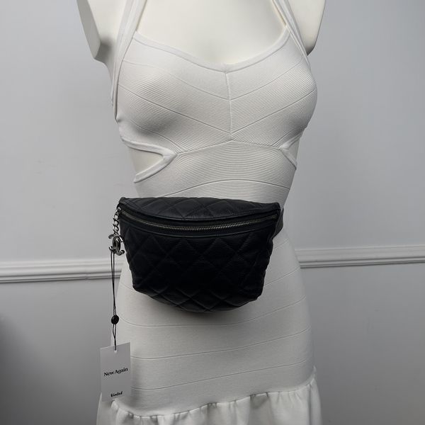 Uniform Belt Bag Black Matelasse Lambskin Caviar