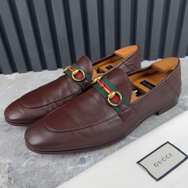 Jordaan Horsebit Web Loafers Brown Leather