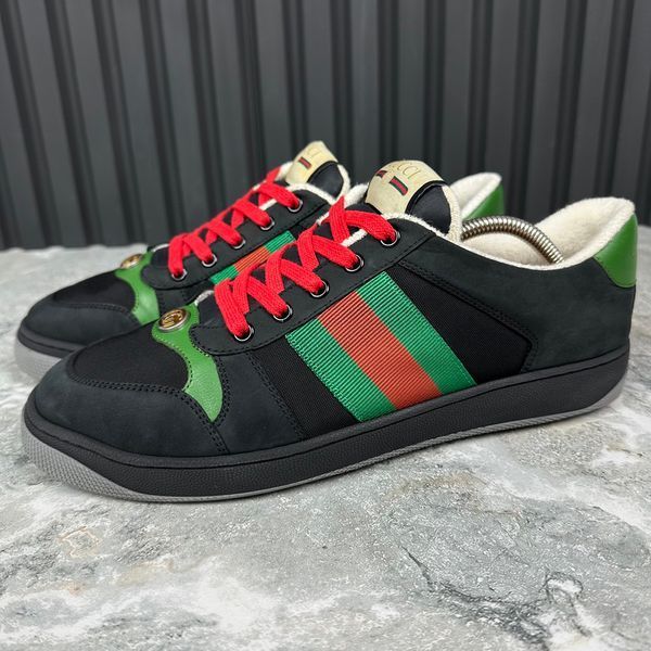 Screener GG Trainer Sneakers Black Leather