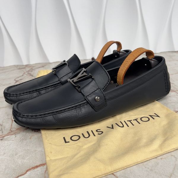 Monte Carlo Moccasins Black Leather