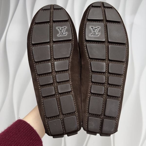 Louis Vuitton Arizona Moccasins Brown Fur Suede