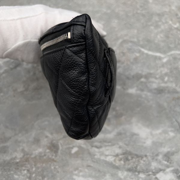 Uniform Belt Bag Black Matelasse Lambskin Caviar