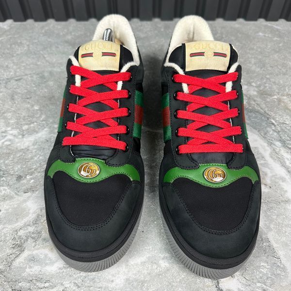 Screener GG Trainer Sneakers Black Leather