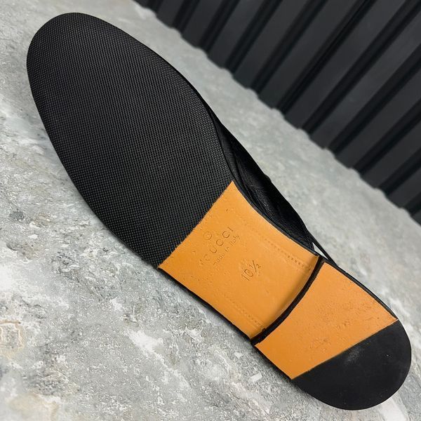 Jordaan Horsebit Mule Black Leather