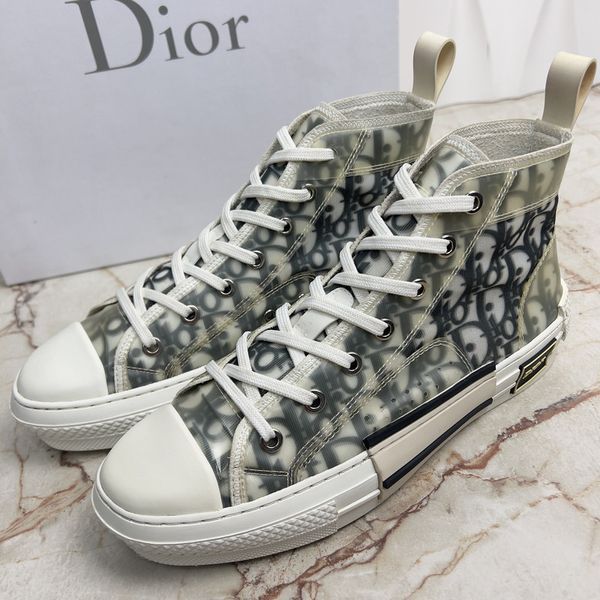 Dior B 23 Oblique кросівки високі білі 2668 фото