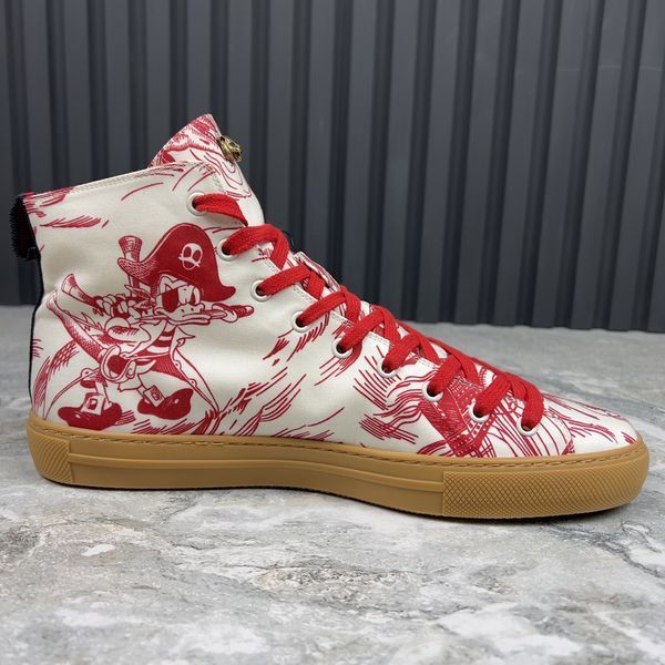 Major Web Disney Print Sneakers White Fabric