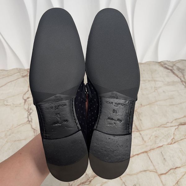Lexington Loafer Perforated Blue Suede