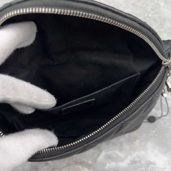 Uniform Belt Bag Black Matelasse Lambskin Caviar