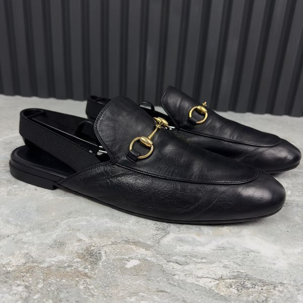 Jordaan Horsebit Mule Black Leather
