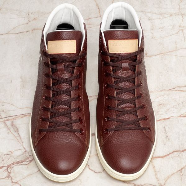 Surfside Logo Sneakers Graine Brown Leather