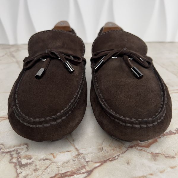 Louis Vuitton Arizona Moccasins Brown Fur Suede