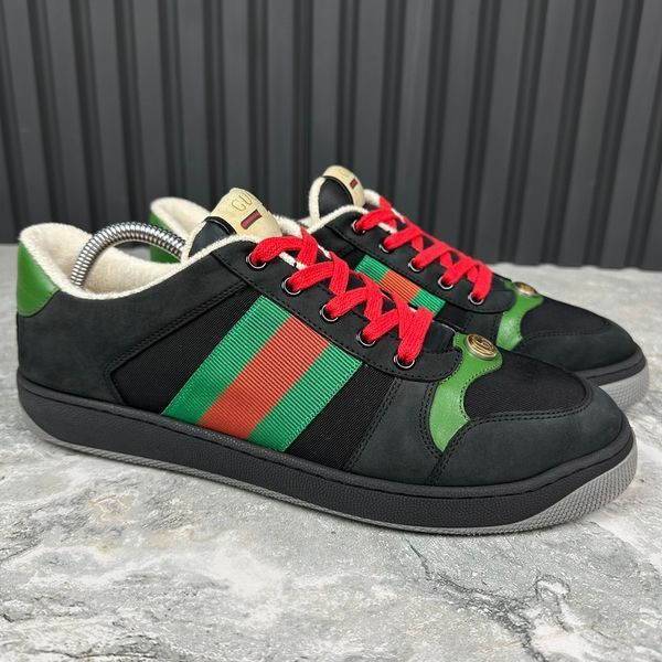 Screener GG Trainer Sneakers Black Leather