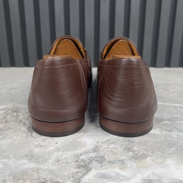 Jordaan Horsebit Web Loafers Brown Leather