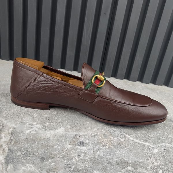 Jordaan Horsebit Web Loafers Brown Leather