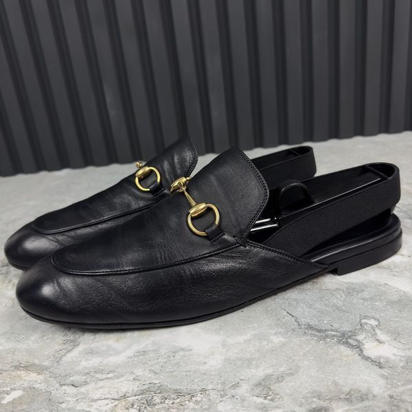 Jordaan Horsebit Mule Black Leather