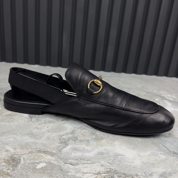 Jordaan Horsebit Mule Black Leather
