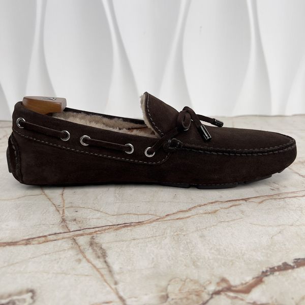 Louis Vuitton Arizona Moccasins Brown Fur Suede