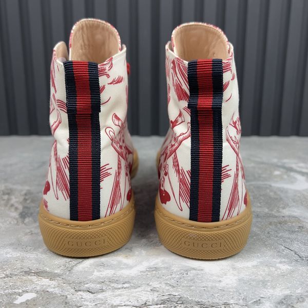 Major Web Disney Print Sneakers White Fabric