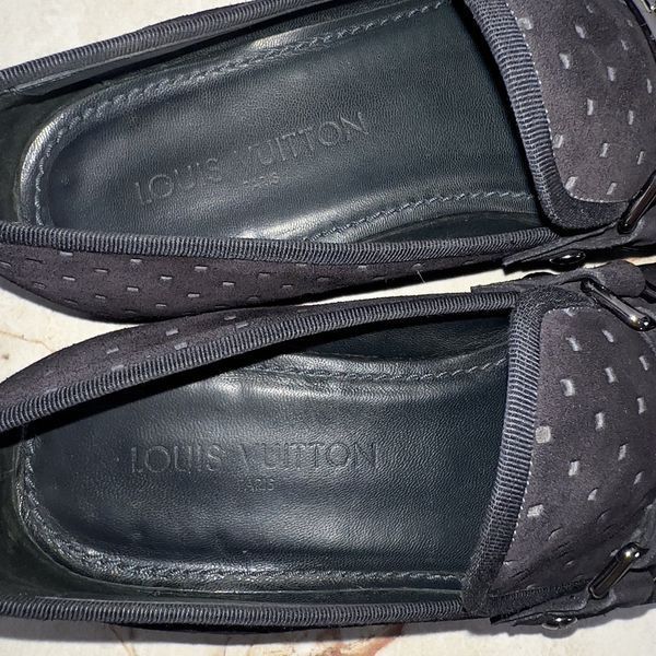 Lexington Loafer Perforated Blue Suede