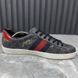 Ace Web GG Supreme Monogram Tiger Canvas Gray Leather