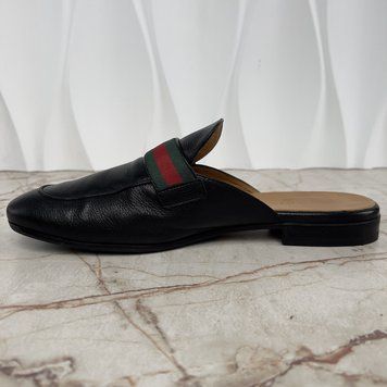 Donnie Double G Web Mules Black Leather