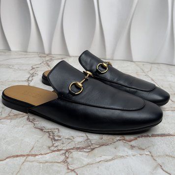 Princetown Horsebit Mule Black Leather