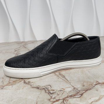 GG Monogram Slipon Embossed Leather