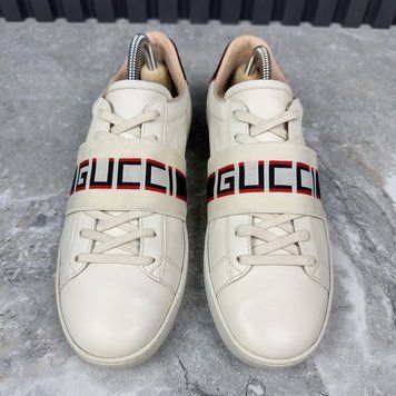 Ace Stripe Low top Sneaker Beige Leather
