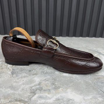 Tom Ford Era GG Monogram лофери коричневі шкіряні 2867 фото