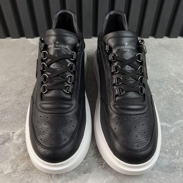 Beverly Hills Sneakers Black Leather Monogram Eclipse