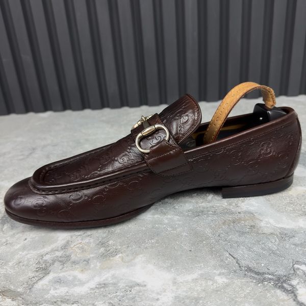 Tom Ford Era GG Monogram лофери коричневі шкіряні 2867 фото