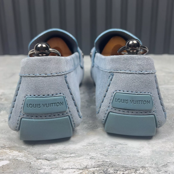 Monte Carlo Logo Moccasin Sky Blue Suede