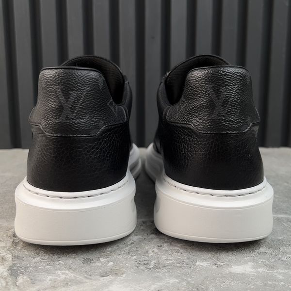 Beverly Hills Sneakers Black Leather Monogram Eclipse