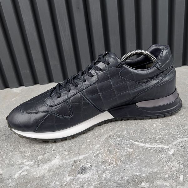 Run Away Sneakers Dark Blue Printed Crocodile