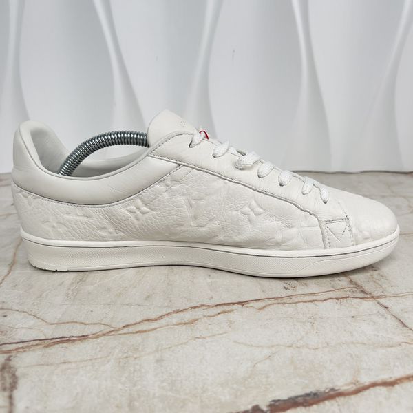 Luxembourg Monogram Sneaker White Grain Leather