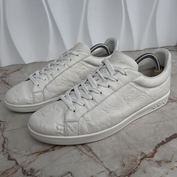 Luxembourg Monogram Sneaker White Grain Leather