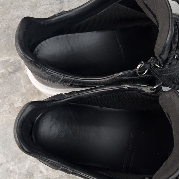 Beverly Hills Sneakers Black Leather Monogram Eclipse