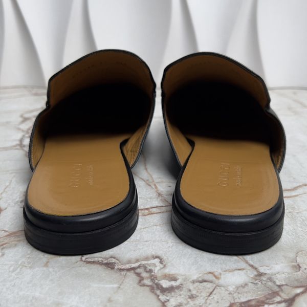 Princetown Horsebit Mule Black Leather