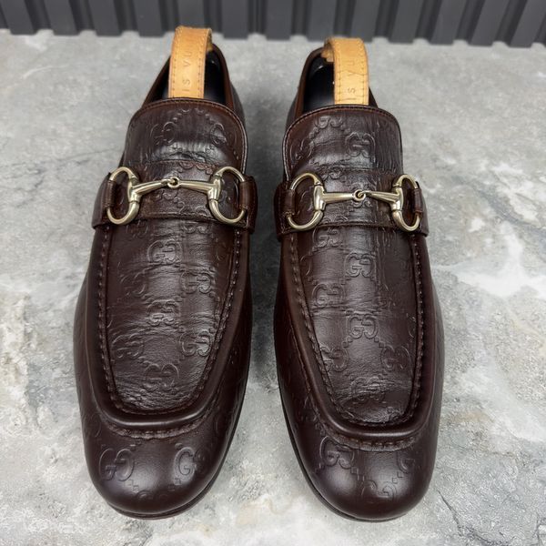 Tom Ford Era GG Monogram лофери коричневі шкіряні 2867 фото