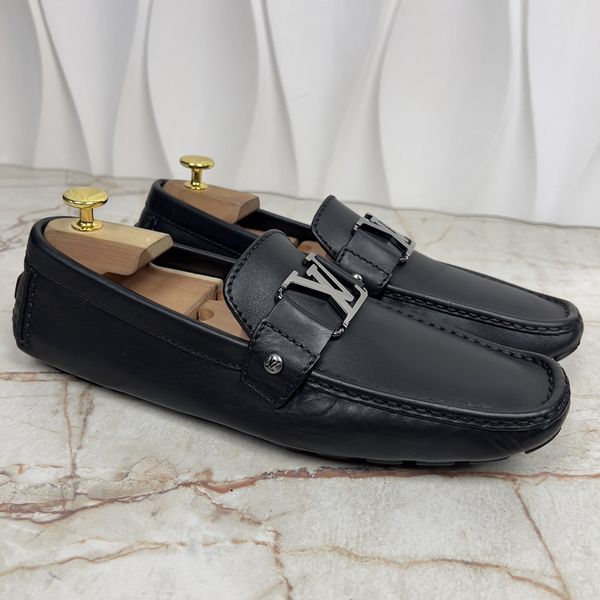 Monte Carlo Driving Moccasin Black Leather
