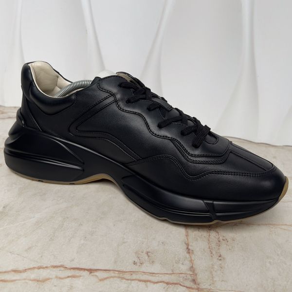 Rhyton Sega Logo Sneakers Black Leather